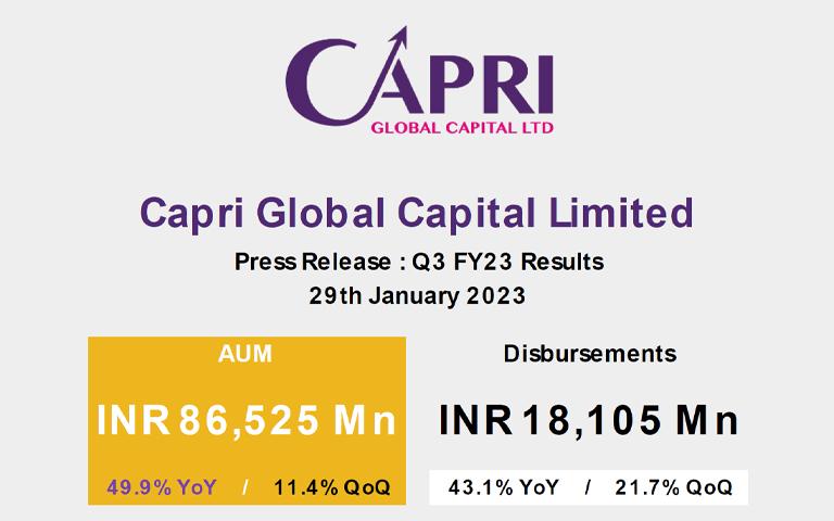 Capri Global Q3 FY23 Financial Results